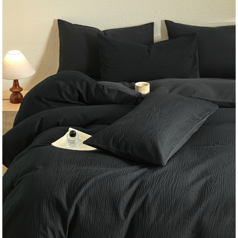 Mia - Jazz Black, Jacquard de lujo ligero de estilo nórdico