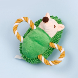 快乐宠物毛绒玩具刺猬棉绳玩具拖把毛绒宠物玩具狗 - Product Image 2