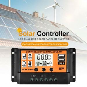 10 A 20 A 30 A 40 A 50 A 60 A 100 A MPPT PWM Solarladeregler 12 V 24 V Solarpanel-/Batterieregler mit Doppel-USB-Anschluss LCD-Anzeige - Product Image 5