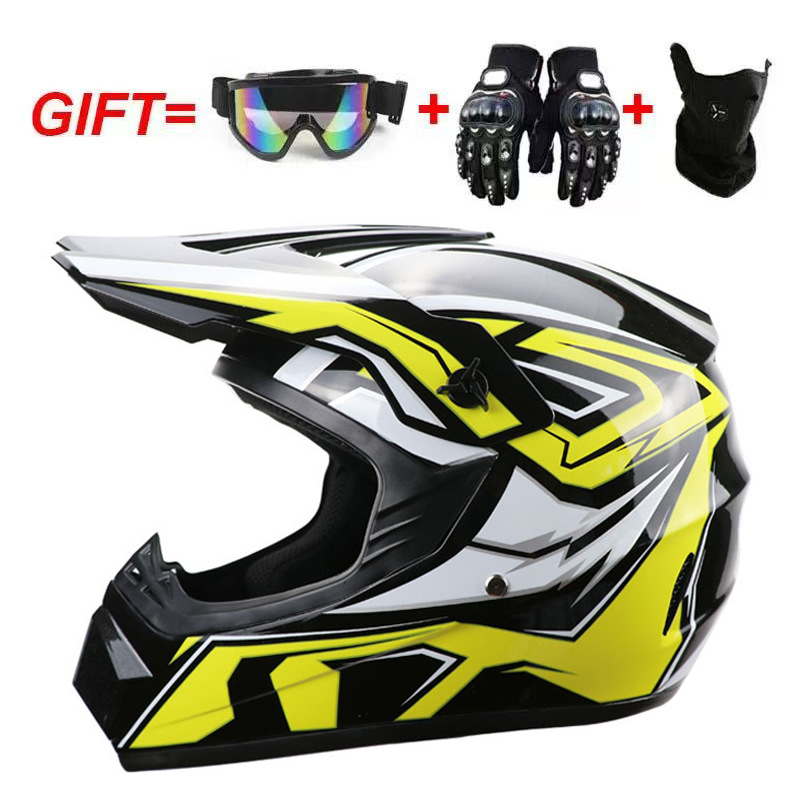 Bright black yellow snake goggles mask gloves