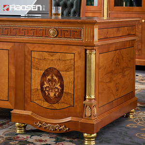 佛山豪森经典l形办公桌木桌带文件柜家庭办公学习电脑桌 - Product Image 5