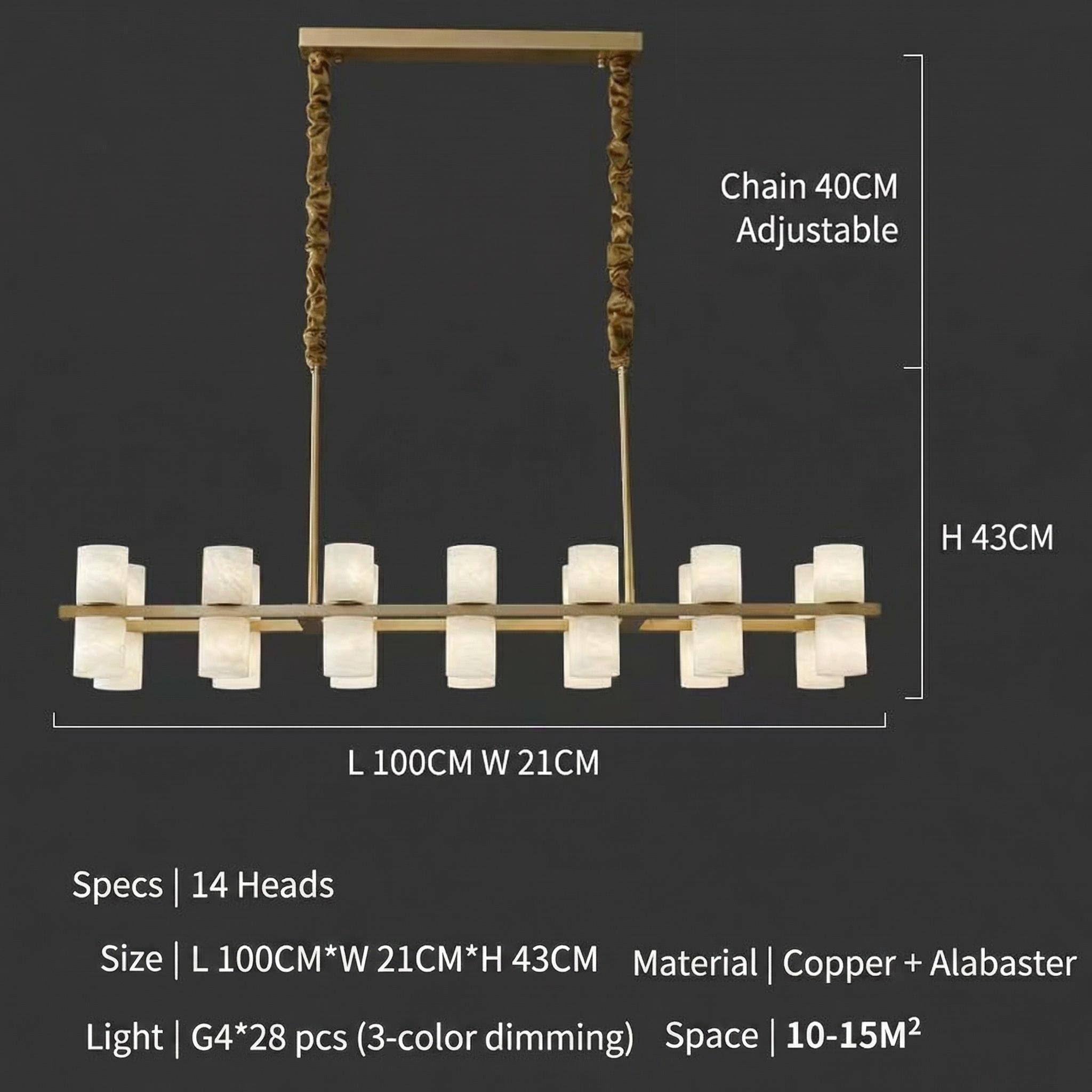Lungo 100 cm oro
