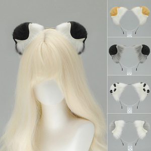 E0094 Realistische Hunde ohren Stirnband Niedlich Doggy Dalmatiner Spotted Hair Hoop Cosplay Prop Entzückende Welpen ohren Haarschmuck - Product Image 4
