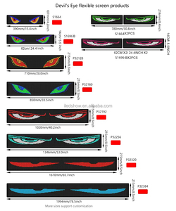 ไฟ LED แสดงสัญลักษณ์รูปปีศาจสำหรับกระจกรถยนต์ Ojos LED Para carro สามารถตั้งโปรแกรมได้สัญลักษณ์เคลื่อนไหวสำหรับรถยนต์ - Product Image 2