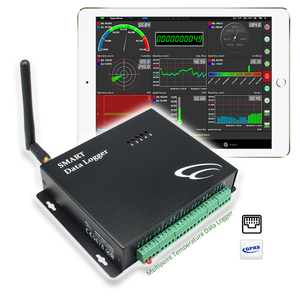 Registro de datos de temperatura industrial, Registrador de temperatura industrial de 4-20mA 0-10V, registrador de datos digital multicanal