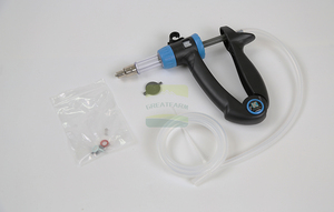 Pistola de inyección de acero y plástico automática ajustable de 15ml, jeringa veterinaria de inyección continua para cerdos, ovejas, vacunas para animales - Product Image 4