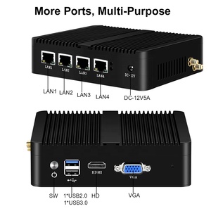 HLY Firewall Router Mini Pc Pfsense Ubuntu Quad Core J4125 N5105 Cpu 4 Gigabit Lan RJ45 Barebone Mini <strong>Computer</strong> <strong>System</strong> <strong>Unit</strong> - Product Image 4
