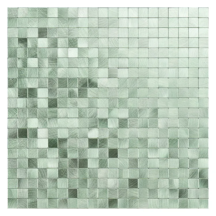 Vendita calda Peel And Stick a prova di umidità decorazione per la casa creativa arte verde piastrelle a mosaico per il bagno
