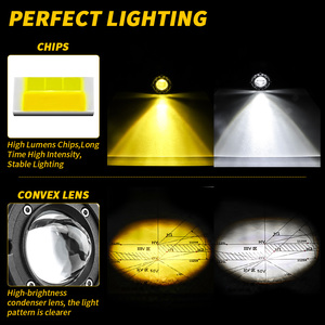 DXZ yuvarlak LED iki renkli spot 3 inç yuvarlak spot Off-Road IP67 su geçirmez LED Pod LED çalışma ışığı sürüş ışık - Product Image 5