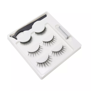 Faux <strong>Mink</strong> Self Adhesive <strong>Lash</strong> Extension Kit Private Label Paper <strong>Lash</strong> Boxes <strong>Mink</strong> Cluster <strong>Lashes</strong> <strong>3</strong> Pairs Set Sticky Tape Eyelash - Product Image 4