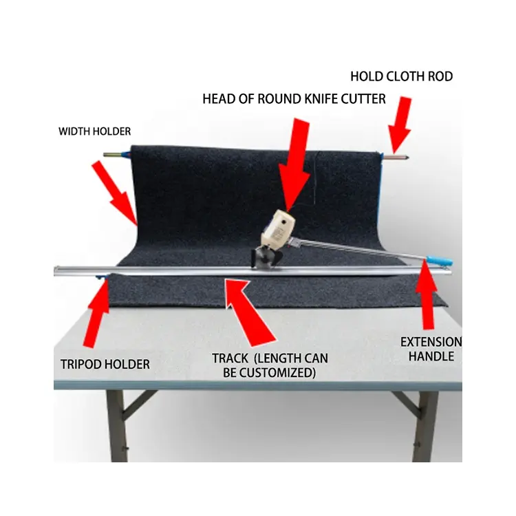 Couteau électrique rond pour coupe-cuir Machine à découper les éponges à long manche Coupe-tapis en tissu épais facile à utiliser