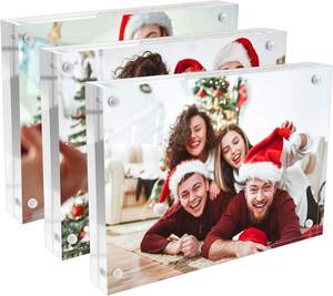 Upgraded Version 2 Side Acrylic Magnetic Photo <strong>Frame</strong> Clear <strong>11x17</strong> 8.5x11 8x10 6x8 5x7 4x6 Inches Sizes Frameless Picture <strong>Frame</strong> - Product Image 3