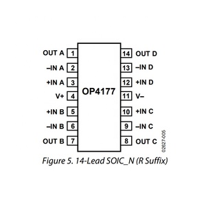 OP4177ARZ-REEL7 amplificatore operazionale IC OP AMP chip 2.5V ~ 15V 400uA SOIC-14 quadrupla precisione amplificatori a basso rumore (LNA)-RF - Product Image 2
