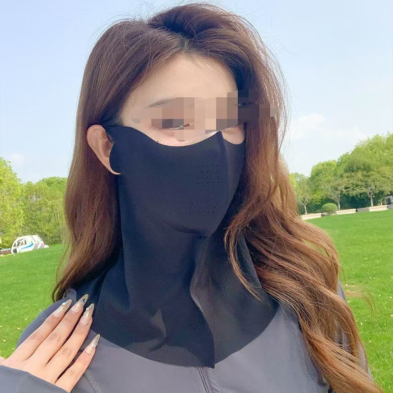Masque de protection du cou en soie glacée