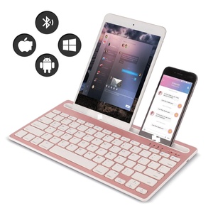 Più recente vendita a doppio canale wireless BT tastiera connessione universale per ufficio Multi-dispositivo tastiere per telefoni cellulari - Product Image 1