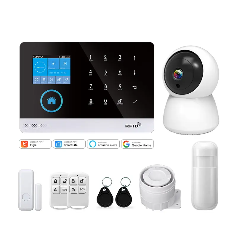 RFID sem fio Smart Home segurança 433mhz alarme sensor casa monitor Wifi alarme sistema