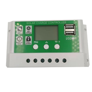PWM 10A 20A 30A 12V/24Vソーラー充電コントローラー、デュアルUSBポートオフグリッドソーラーパネルコントローラー - Product Image 1