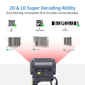 Portable Wearable Finger Ring 2d <strong>Qr</strong> Bar <strong>Code</strong> Wireless 2.4G USB Bluetooth Barcode Scanner for Warehouse Retail Store - Product Image 4