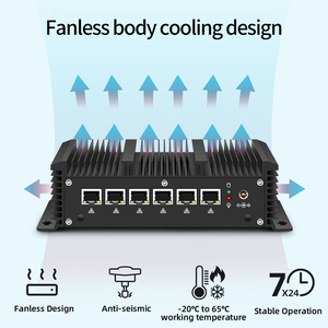 Firewall Hardware Mini computer Pc i5 10210U 6 porta Nic Win Linux Pfsense OS per apparecchio di rete Wireless WIFI stato SATA - Product Image 3