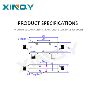 Xinqy độ chính xác cao băng rộng cho 10dB khớp nối RF <span class=keywords><strong>Coupler</strong></span> mô hình XQY-DC3-2/18-c10d10-30wse 2 18Ghz 50 Guangdong RF kỹ sư - Product Image 6