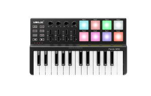 Mini controlador de teclado MIDI digital de 25 teclas y sintetizador de almohadilla de batería de música de plástico PANDAMINIc (controlador MIDI) - Product Image 2