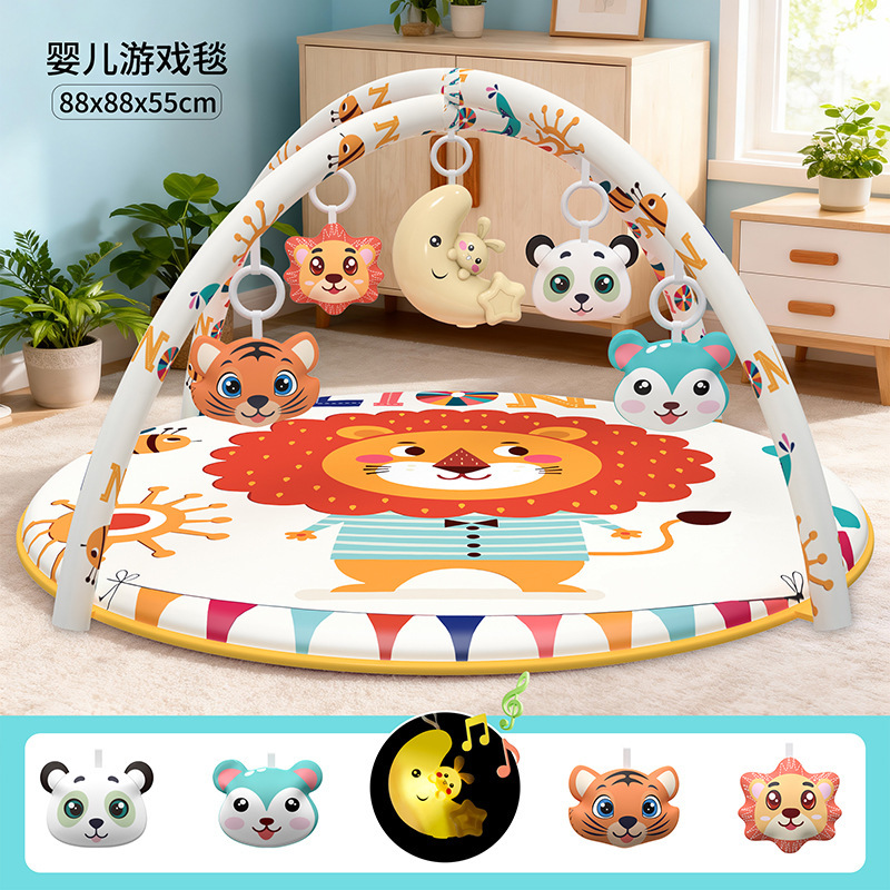 lion moon music box with lights-english color box