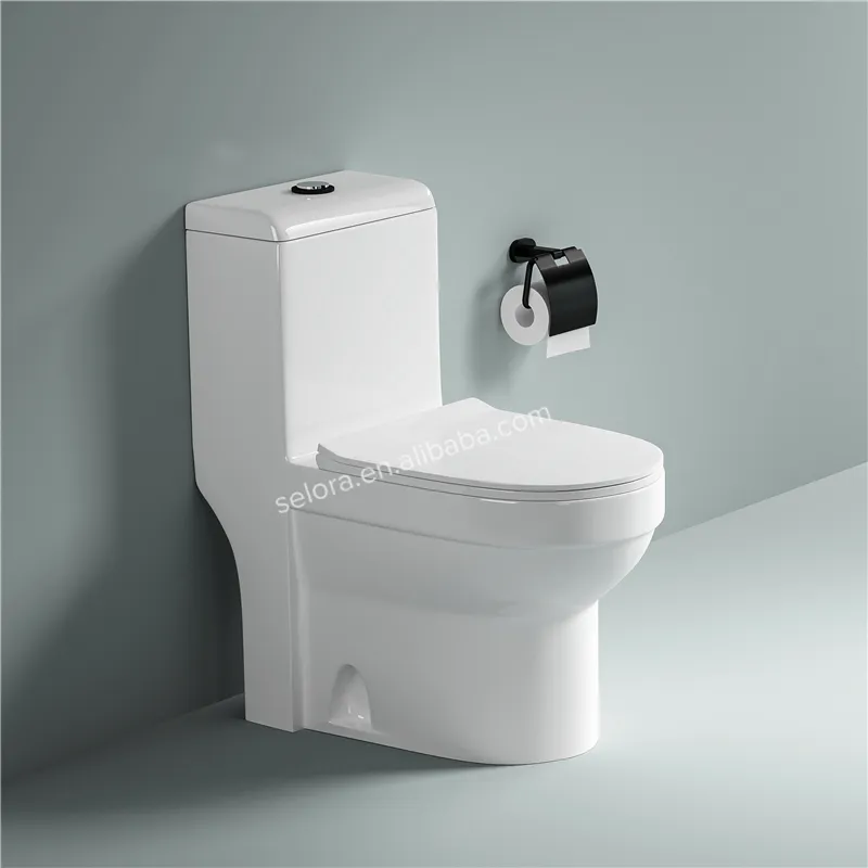Kloset Air Model Murah Commode S Trap/P Trap Keramik One Piece Toilet Bowl dengan Harga Murah untuk Kamar Mandi