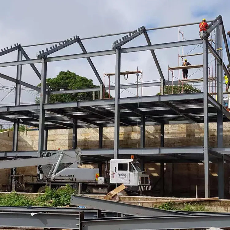 Estructura de Casa de marco de acero de preingeniería de gran envergadura prefabricada personalizable edificio almacén taller de acero
