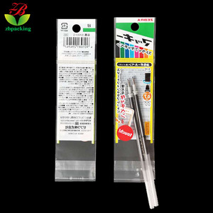 定制塑料包装袋，可以印在<span class=keywords><strong>OPP</strong></span>上的自粘卡头袋，家居用品书写笔Bopp