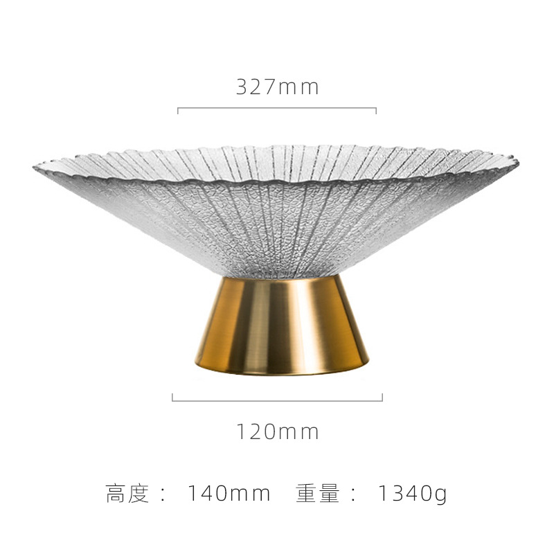 Grande assiette transparente Noble Feather