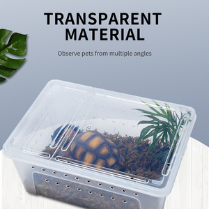 Kertenkele yetiştiriciliği ve Pet gözlem taşıyıcı tipi için şeffaf plastik WN sürüngen yetiştiriciliği kuluçka kapaklı kutu - Product Image 3