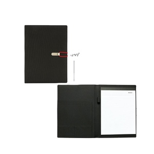 Оптовая продажа, рекламная папка-портфель из полиэстера A4 600D для документов с эластичной лентой - Product Image 2