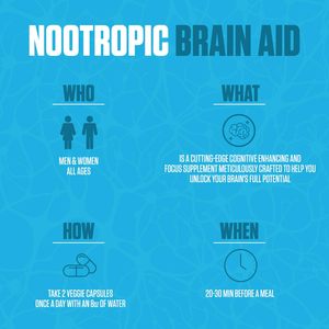 OEM Nootropic Brain Aid Cápsulas Suplemento de memoria Mejorar la concentración Memoria Función cerebral Cápsulas de salud