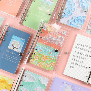 Cuaderno de hojas sueltas de alta estética, cuaderno espiral de notas gruesas para estudiantes, cuaderno de pintura al óleo creativo A6 Vintage - Product Image 5