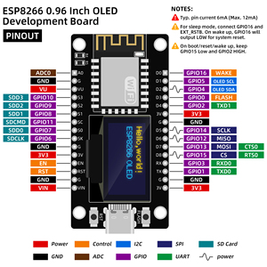 TSCINBUNY ESP8266 OLED geliştirme kurulu Arduino programlanabilir kiti için şeylerin ESP-12E Wi-Fi modülü Internet