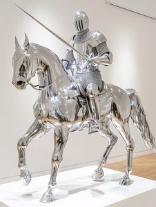 Hiện đại phong cách Châu Âu thép không gỉ điêu khắc đánh bóng Knight hình - Product Image 6