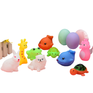 Hy Đồ chơi bé tắm bơi chơi trong nước Polyvinyl đồ chơi một loạt các động vật dễ thương trẻ em Pinch gọi âm thanh - Product Image 1