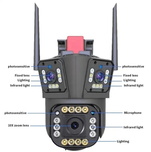 IPC360 Home 3 lentes 4K 10X Zoom 6MP cámara de seguridad panorámica detección humana visión nocturna intercomunicador Dual red IP WIFI Cámara - Product Image 5