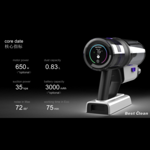 Máy hút bụi không dây sạc pin, tự làm sạch, công suất 650W, lực hút 35KPA, đa chức năng, sản xuất bởi nhà máy OEM. - Product Image 4