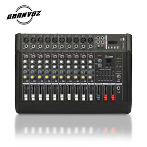 10-Channel Professional Mono Audio <strong>Mixer</strong>, Phenyx <strong>Pro</strong> Sound Board W/ 5-Band EQ, Build-in Effects ,BT Function, USB