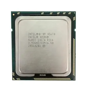 Intel Xeon X5670 CPU 2.93GHz โปรเซสเซอร์หกคอร์ Sever ใช้และบรรจุกล่อง LGA1366 พร้อมหน่วยความจําระบบ DDR4 แคช 12MB L3 - Product Image 1