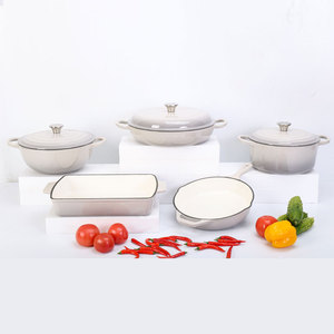 New Giảm Giá Đúc Sắt Men Đặt Nhà Bếp Đồ Nấu Nướng 5Pcs Nhiều Kích Cỡ Súp Sữa Nấu Ăn Nồi Đặt Cho Thanh Khách Sạn - Product Image 3