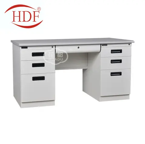 Escritorio de recepción de oficina de China, muebles de acero con marco de metal, mesa de ordenador, modelos de ordenador