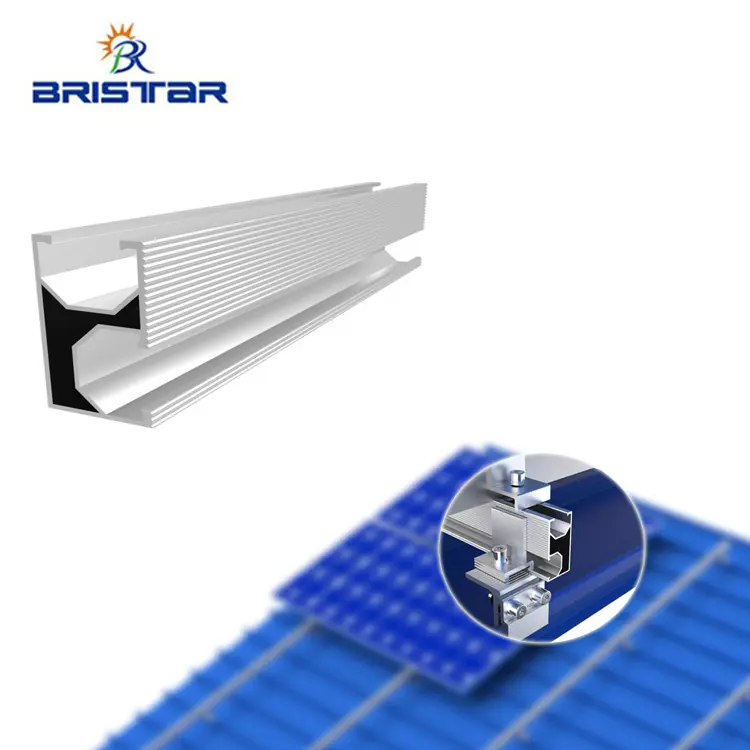 Le système solaire de montage sur le toit en métal galvanisé de 120Mm, avec Rail de support en Aluminium Pv, fourniture d'usine de BRISTAR