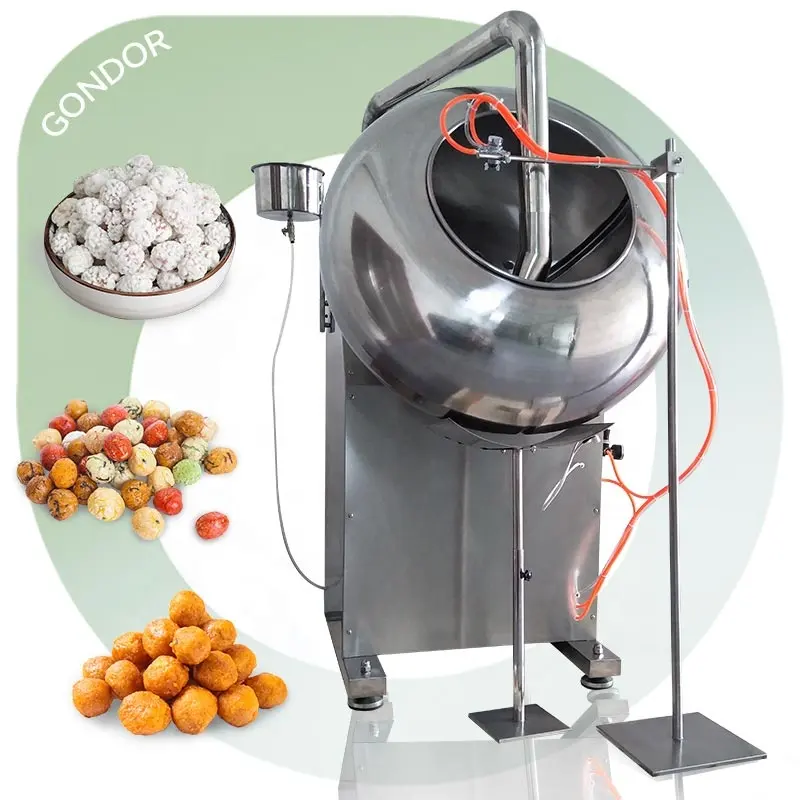Machine de revêtement industrielle d'enrobe de bonbon de chocolat de haricot de sucre de dessus de table commerciale