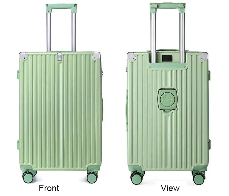 Travel Durable Hard Shell Spinner Gepäckset mit mobilem Getränke halter für Laptop mit Front öffnung
