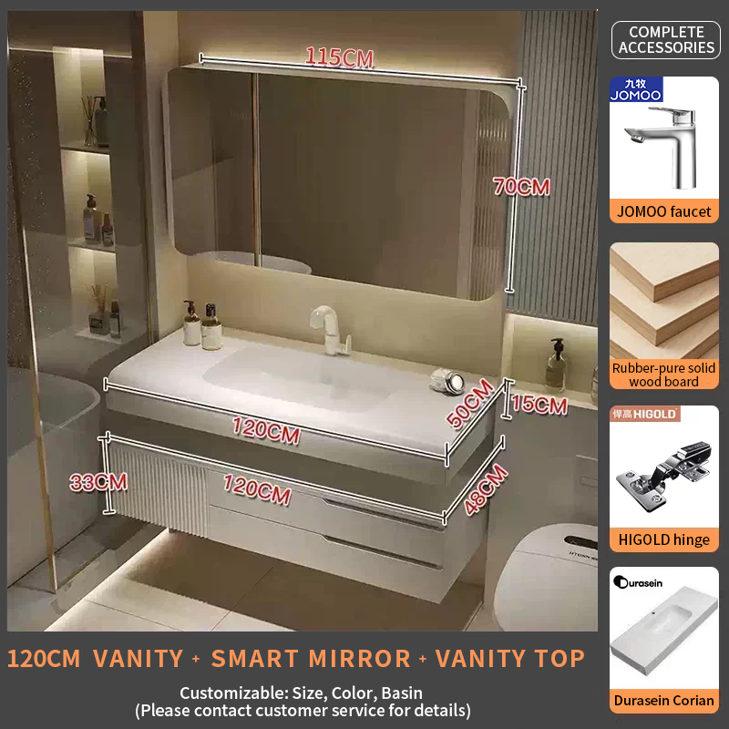 120Durasein Countertop + Smart Mirror