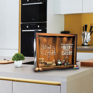 Chai rượu bia chai Mũ chủ bóng hộp bia <span class=keywords><strong>cap</strong></span> chủ bóng hộp khung hiển thị trường hợp gỗ hộp trang trí - Product Image 5