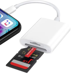 Plug and Play Dual Connectors 2/<strong>3</strong> in 1 SD PD TF OTG Memory Card Reader <strong>Adapter</strong> for iPhone iPad Trail Camera Android Mobile Phone - Product Image 4