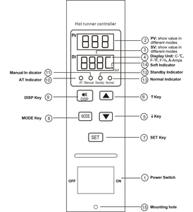 Hot Runner <strong>Temperature</strong> <strong>Control</strong> Module Auto Tuning PID <strong>Control</strong> Thermostat 20A 110V 220V <strong>PWM</strong> SSR Relay Hot Runner Components
